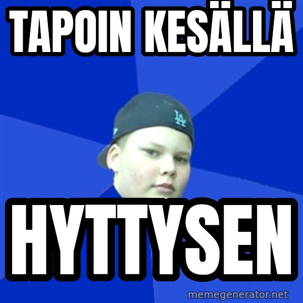 Jonnen Neuvo meme: tapoin   kesällä / hyttysen