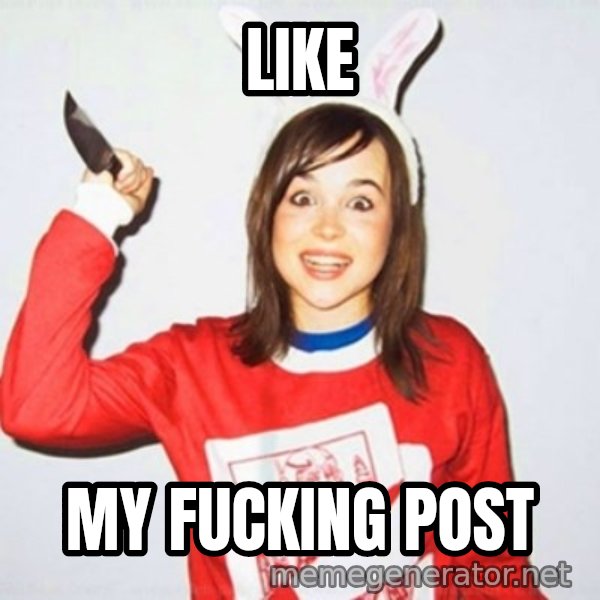 Ellen Page Knife meme: like / my fucking post