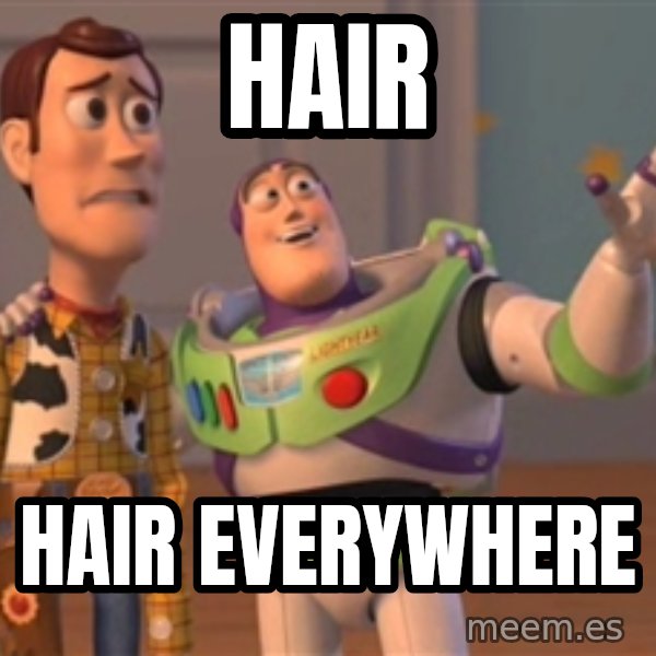 Tseverywhere meme: HAIR / HAIR EVERYWHERE