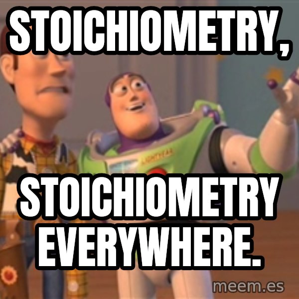 Tseverywhere meme: stoichiometry, / stoichiometry everywhere.