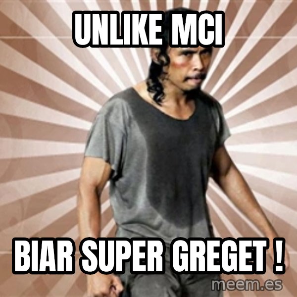Mad Dog Greget meme: unlike MCI / biar super greget !