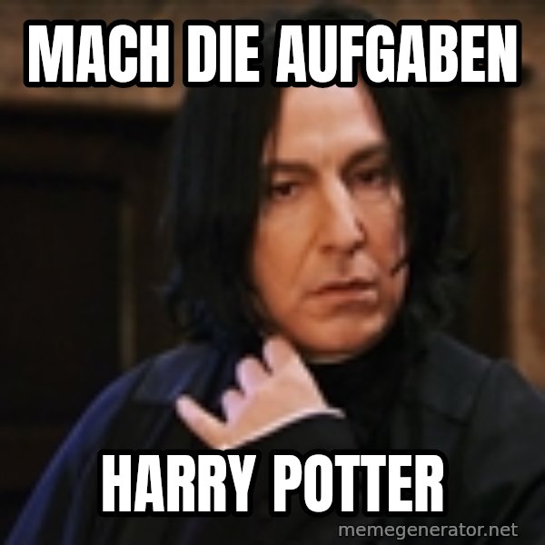 Professor Snape meme: Mach die Aufgaben / Harry Potter