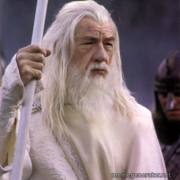 White Gandalf meme template