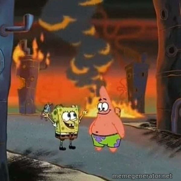 We Did It, Patrick! We Saved the City! meme template
