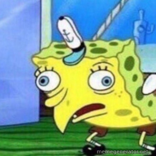 Mocking SpongeBob meme template